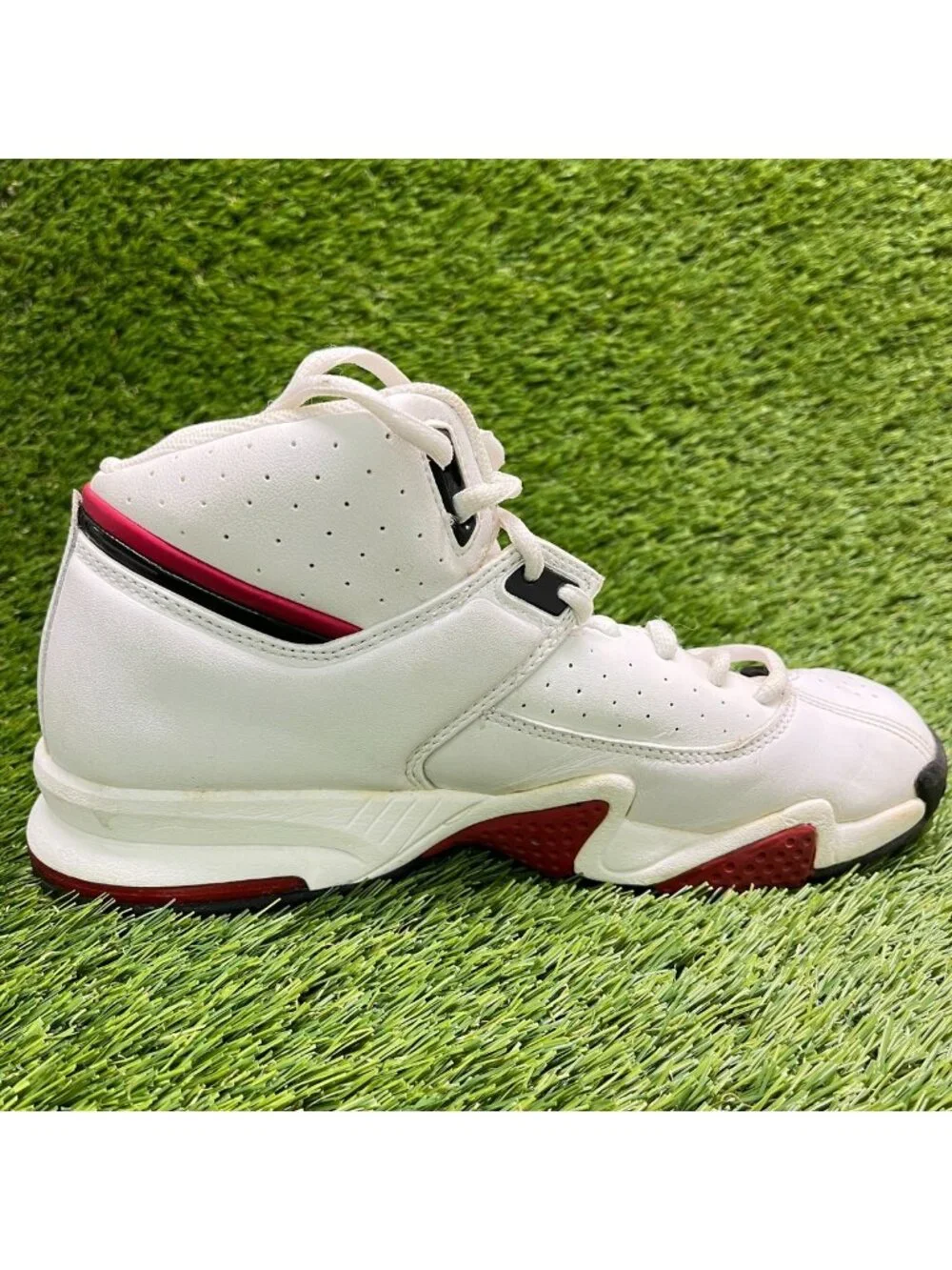 Reebok Avant Guard Mens Size 6.5 White Black Basketball Leather Shoes Sneakers